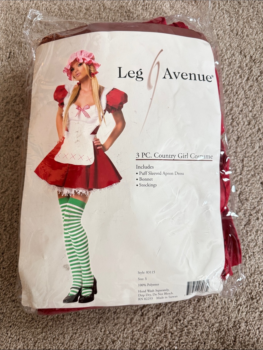 NWT Leg Avenue Country Girl, Strawberry Shortcake Costume, Size S